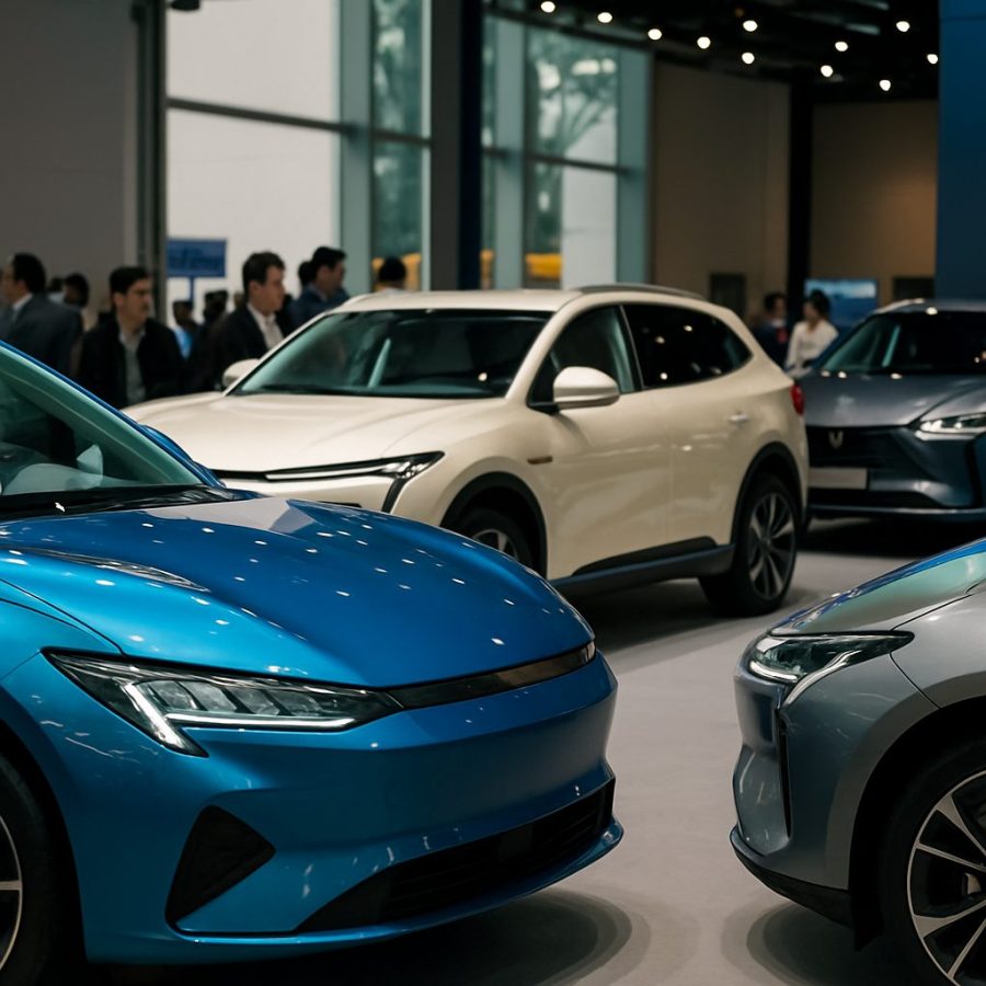 Современные автомобили на выставке в Китае