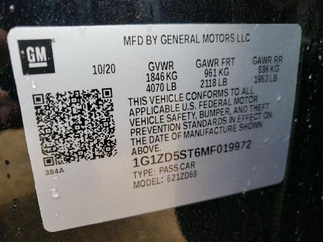 CHEVROLET MALIBU LT 2021