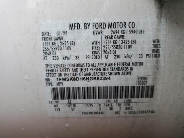 FORD EXPLORER XLT 2022