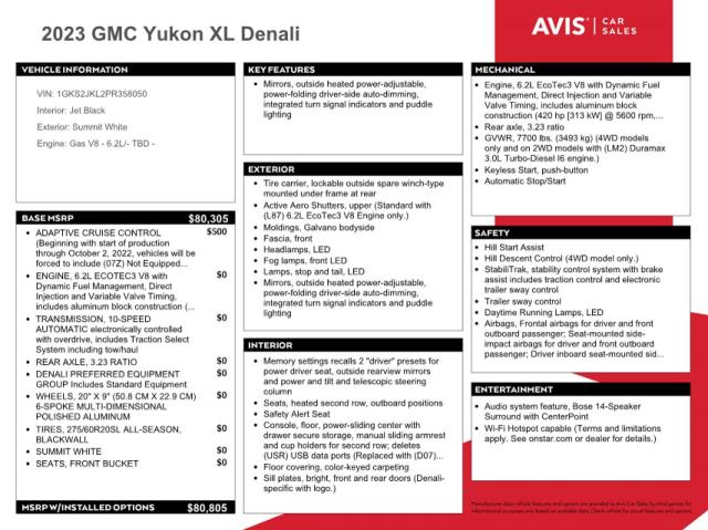 GMC YUKON XL DENALI 2022