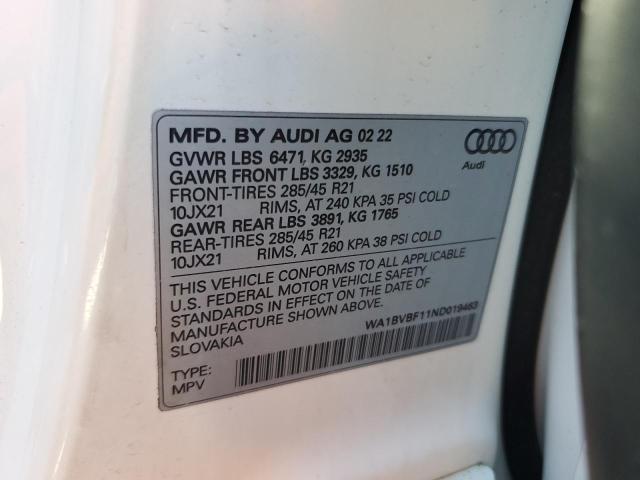 AUDI Q8 PREMIUM PLUS 2022