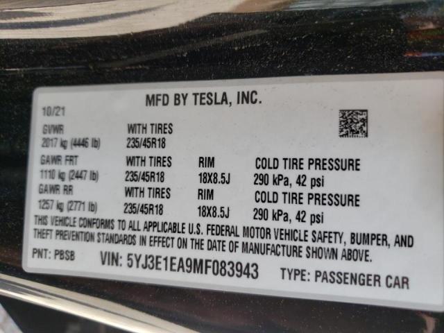 TESLA MODEL 3 2021