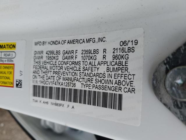 HONDA ACCORD EX 2019