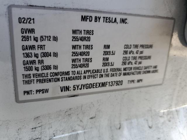 TESLA MODEL Y 2021