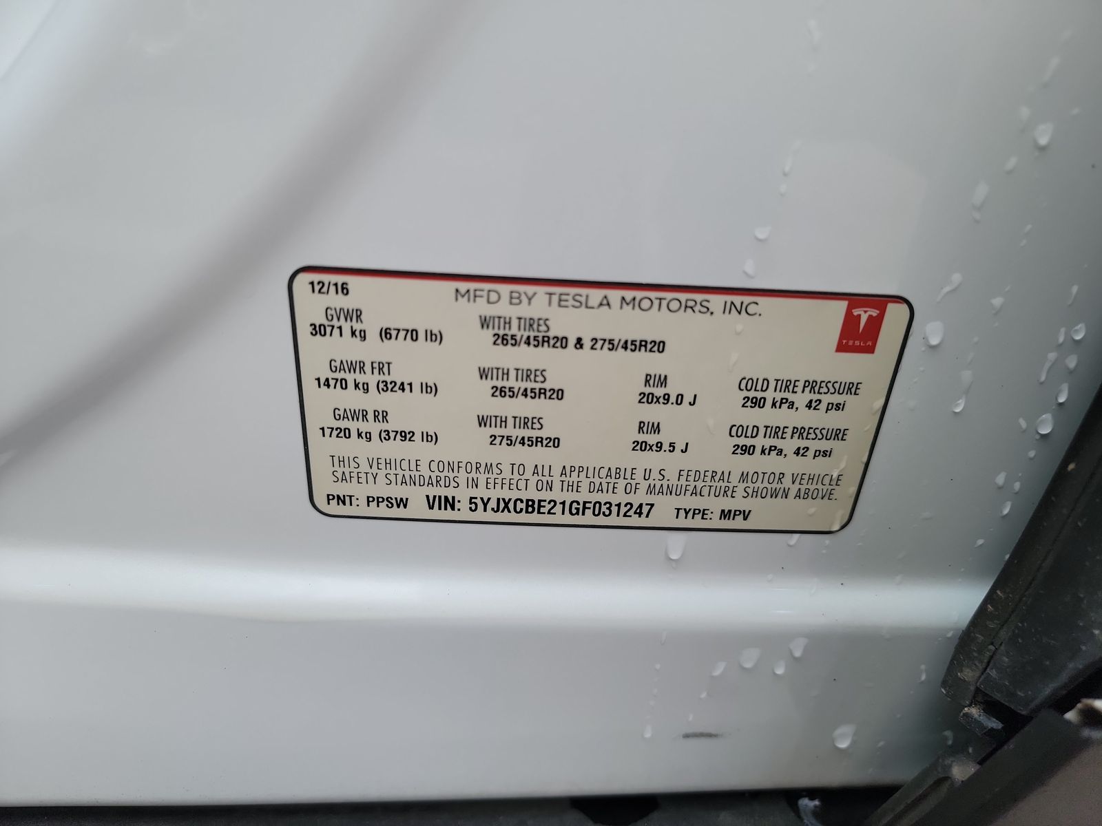 Tesla Model X 75D 2016