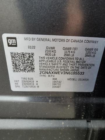 CHEVROLET EQUINOX RS 2022