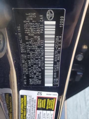 TOYOTA CAMRY SE 2022