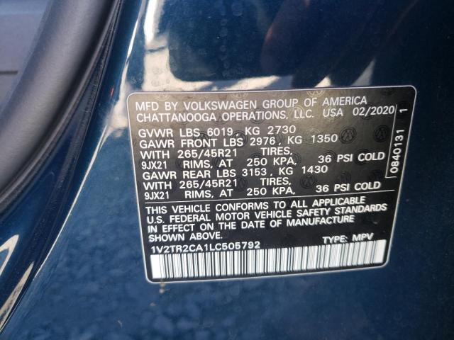 VOLKSWAGEN ATLAS SEL PREMIUM 2020
