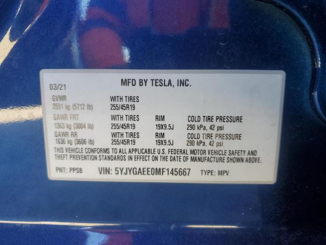 TESLA MODEL Y 2021