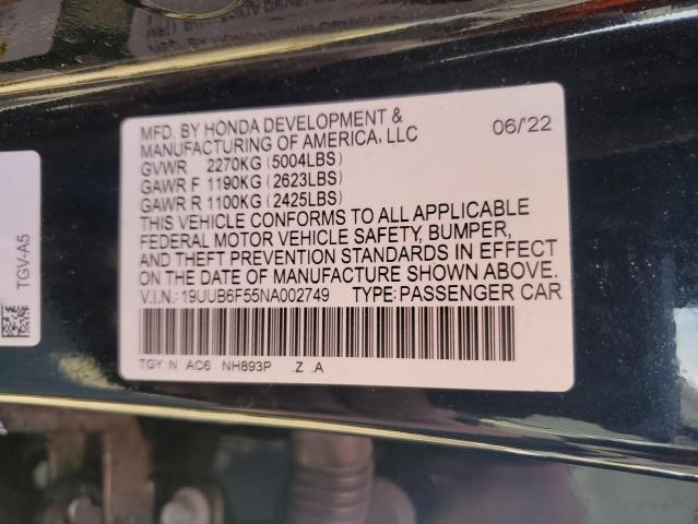 ACURA TLX TECH A 2022