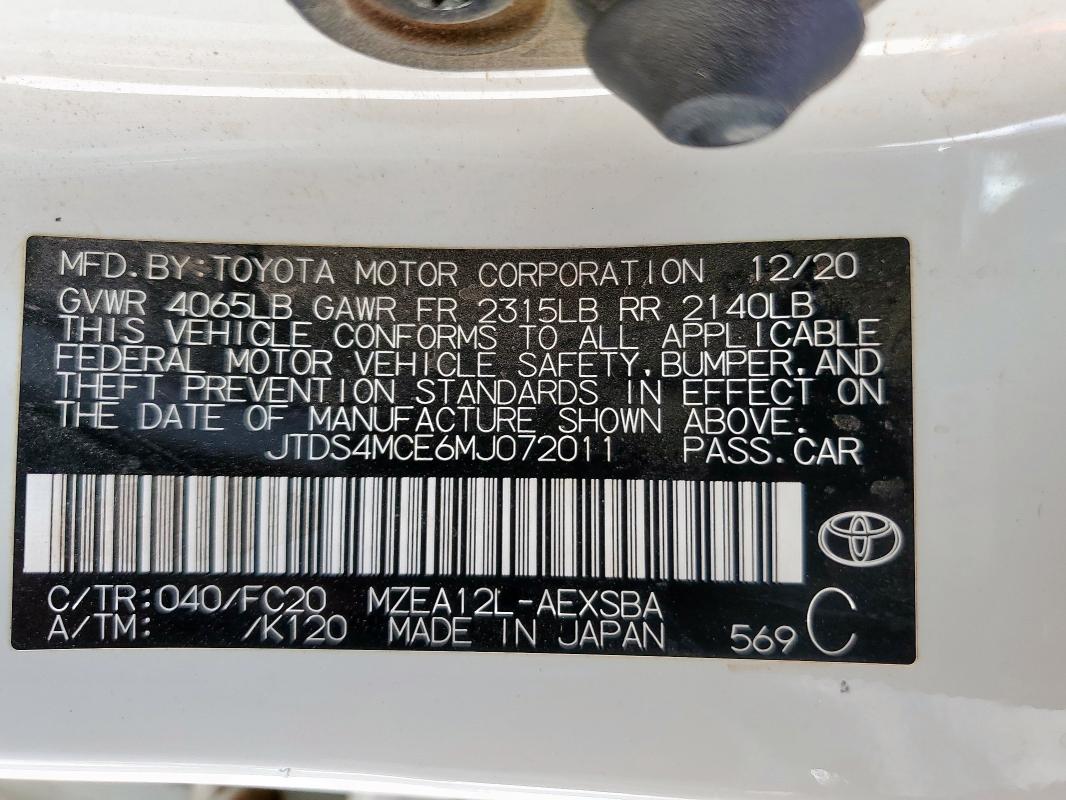 TOYOTA COROLLA SE 2020