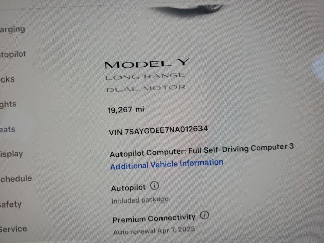 TESLA MODEL Y 2022