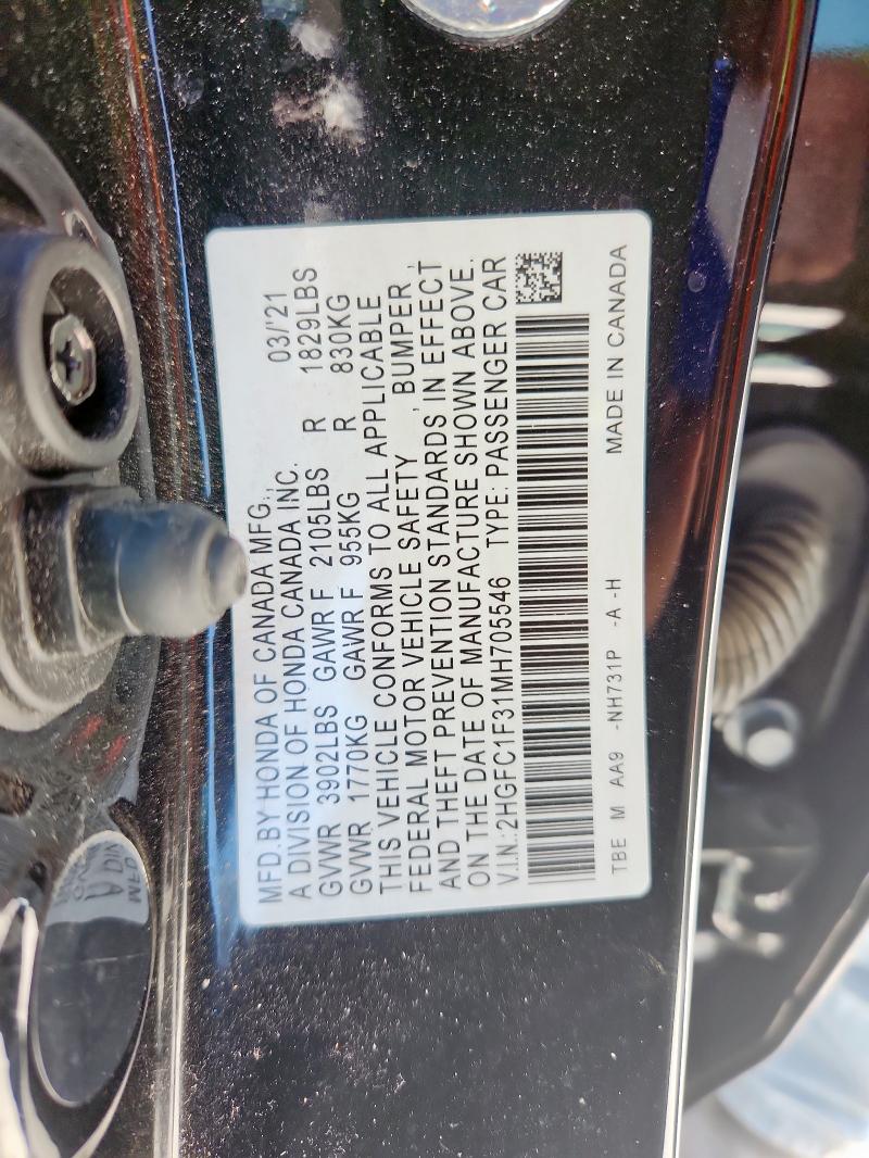 HONDA CIVIC EX 2021