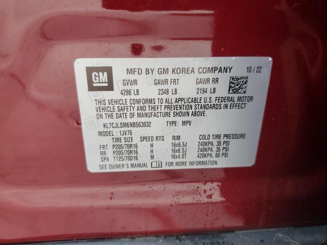 CHEVROLET TRAX 1LT 2022