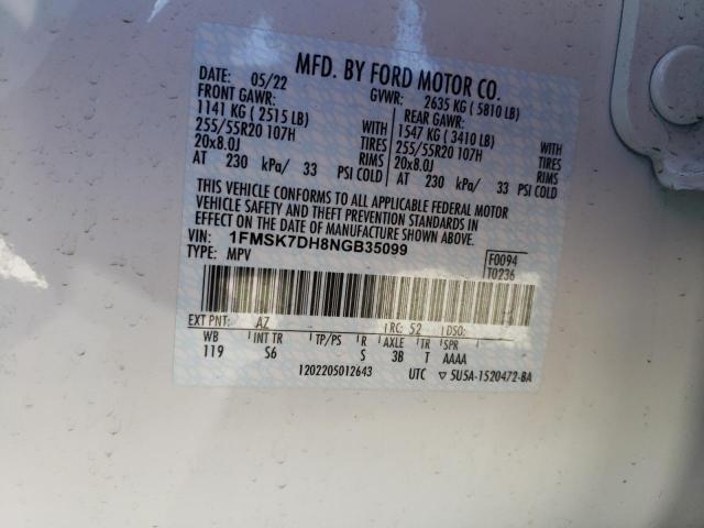 FORD EXPLORER XLT 2022