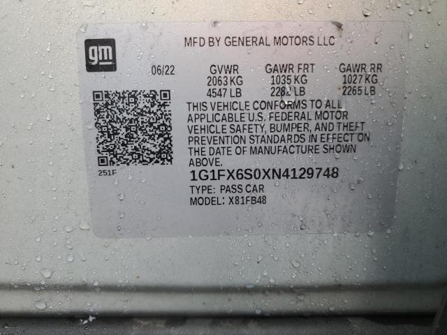 CHEVROLET BOLT EV 2LT 2022